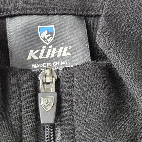 Kuhl NWT Team 1/4 zip merino wool Maxwool Schmart Pullover Small black grey - Picture 7 of 17